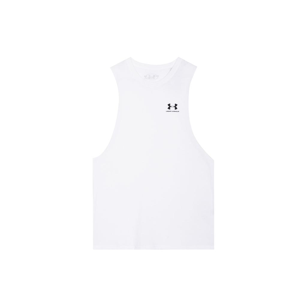 Under Armour Sportstyle Training Vest Loose Fit Crew Neck Men Tops White 1329286-101