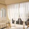 Floral Embroidered Lace Sheer Curtain Polyester Door Curtain Durable Window Drapes Home Decor