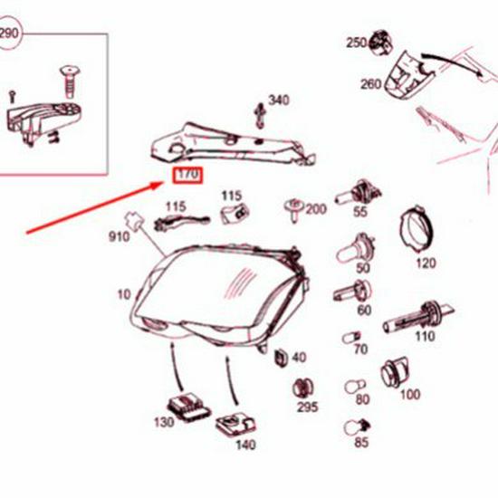 Mercedes-Benz GLK X204 Headlight Cover 2048260924, 2048261024