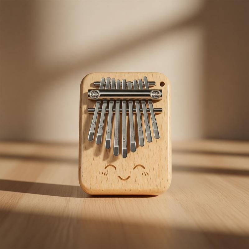 Маленькое деревянное thumb piano, 9-клавишная стальная мини-калимба, музыкальный инструмент для детей, взрослых, начинающих, для ежедневного использования и путешествий, расслабляющий