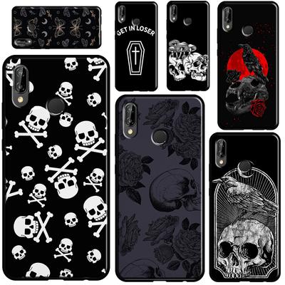 Чехол с черепом в готическом стиле, жуткая пастельная готика для Huawei P20 P40 P30 Pro Mate 20 Lite Nova 5T P Smart 2019 2021, чехол для Honor 50 9X 8X