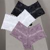 FINETOO 3Pcs Women Sexy Low Waist Lace Boyshort Floral Panties S-XL Girls Hollow Out Underwear Ladies Comfortable Underpants Female Lingerie
