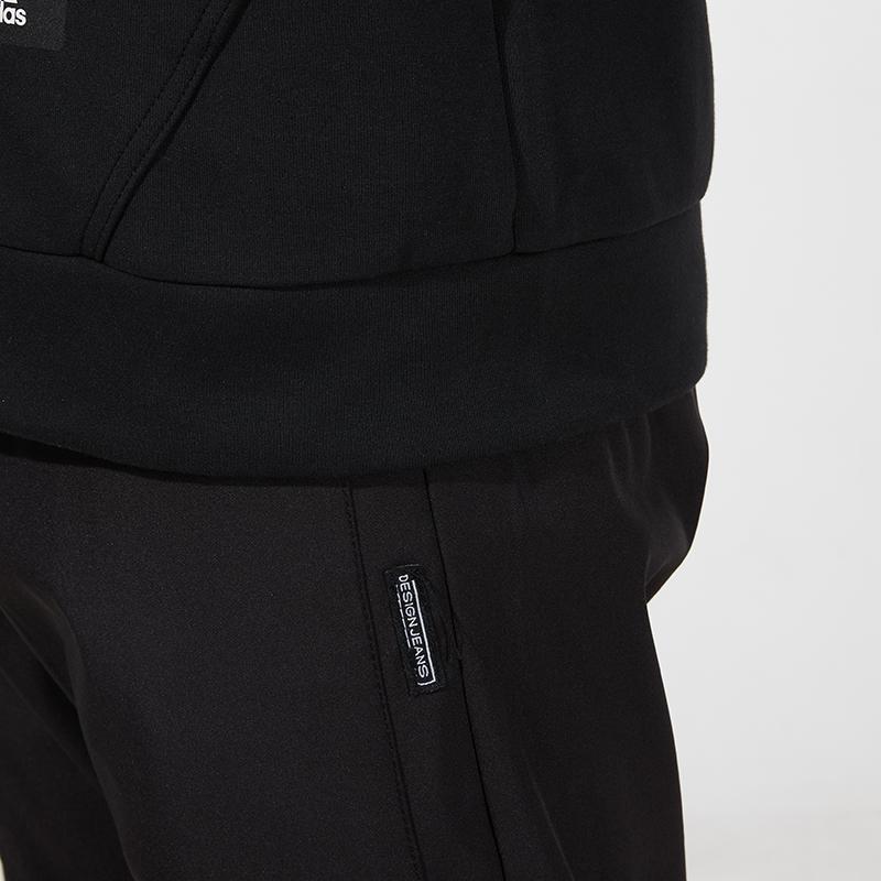 Adidas Essentials флисовая толстовка с капюшоном двойной вязки на молнии, мужская верхняя одежда, черная HA1416