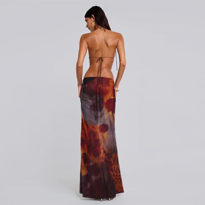 Осеннее женское темпераментное сексуальное облегающее праздничное платье с леопардовым принтом