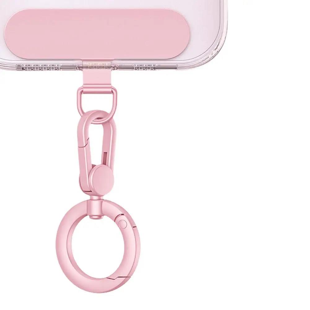 Universal Metal Phone Lanyard Gasket Patch Rotatable Metal Buckle Hanging Steel Clip Card Cord Tab Mobile Phone Accessories 1