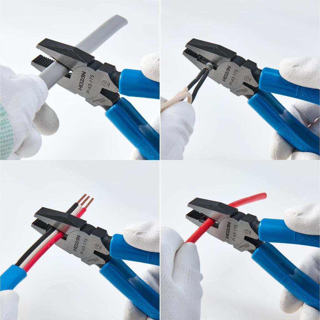 HOZAN Pliers Highly versatile suitable for skills - all-purpose pliers, electrician's test. (P-43-175)