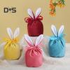Многоразовый мешок для хранения конфет, супер мягкий, привлекательный, изысканный, пасхальный кролик, праздничный мешок для конфет