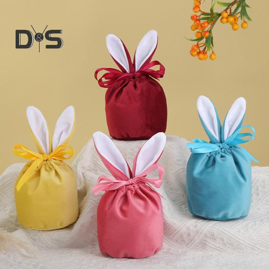Многоразовый мешок для хранения конфет, супер мягкий, привлекательный, изысканный, пасхальный кролик, праздничный мешок для конфет