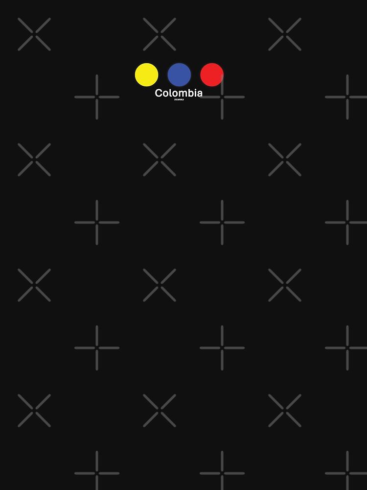 Third World Colombia: 3 Dots + Country for Dark Colors Classic T-Shirt