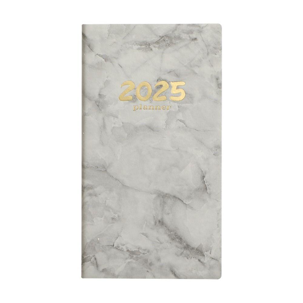 Блокнот-ежедневник на 2025 год с мраморной обложкой, с календарем и списком дел, английский, блокноты для студентов