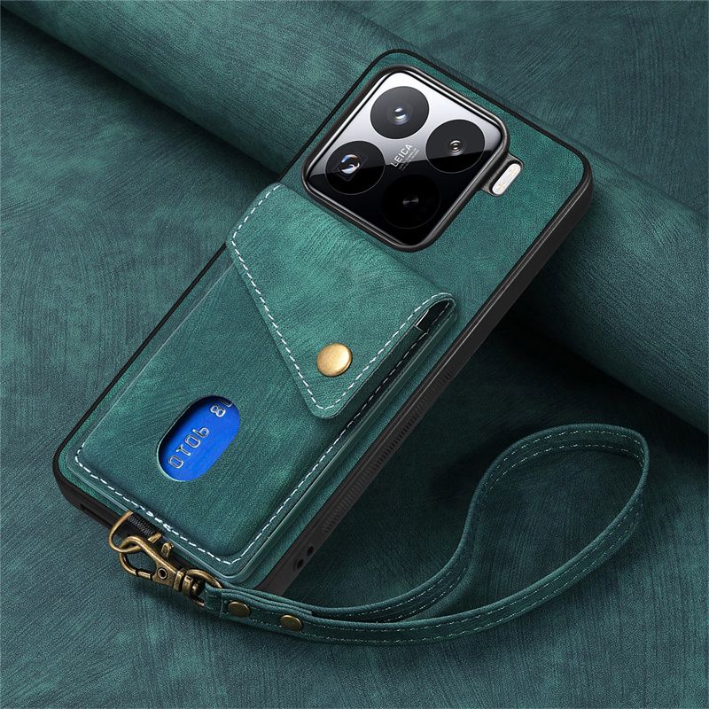 Чехол для мобильного телефона Xiaomi 15 Противоударный чехол-картхолдер Защитный чехол для Xiaomi 15 Pro Магнитное притяжение для автомобиля Ретро Бизнес Мужской и женский