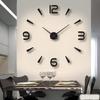 European Simple Creative Clock Large Silent Diy Acrylic Wall Clock Three-dimensional Bedroom Study Wall Sticker Clock