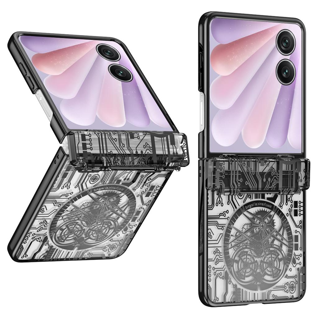 For Honor Magic V Flip 2 Case Mechanical Legend Electroplating PC Phone Cover