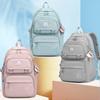 Middle School Student Schoolbags for Girl Commuting Large-capacity Backpacks Fashion Leisure Solid Color Book Bag Ultra-light Waterproof Knapsack