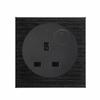 Depoguye 1 Gang 1 Way Random Click On/Off Wall Light Switch Household LED Black Point Reset Panel EU UK France Power Socket 250V