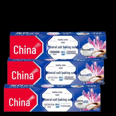 Зубная паста Zhonghua Здоровая Белая Морская Соль и Пищевая Сода Мята