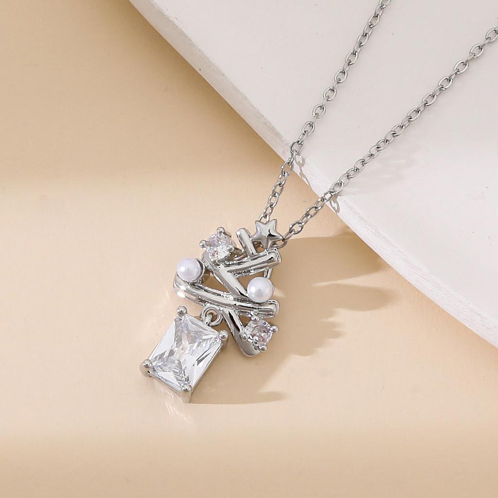 European Hot Sale Christmas Series Pendant Necklaces Light Luxury Gift TungstenCross Chain Necklaces