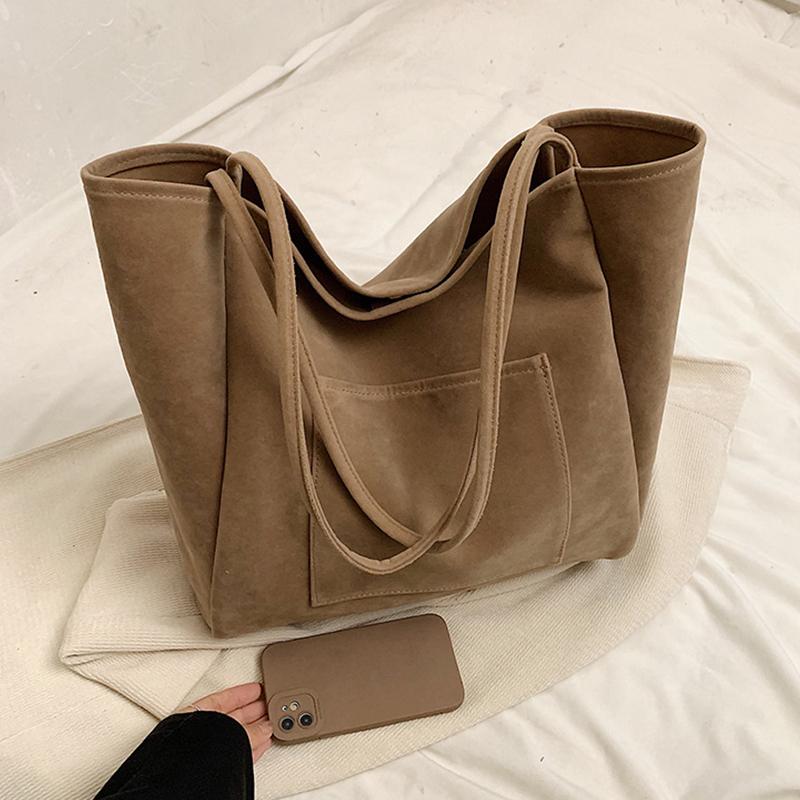 Suede Shoulder Bag for Women's Handbags Purse Fashion Large Capacity New Autumn and Winter Versatile Commuting Tote Bag