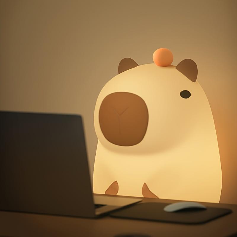 1 оранжевый ночник CAPYBARA, сенсорная лампа для спальни, прикроватная лампа для важных персон