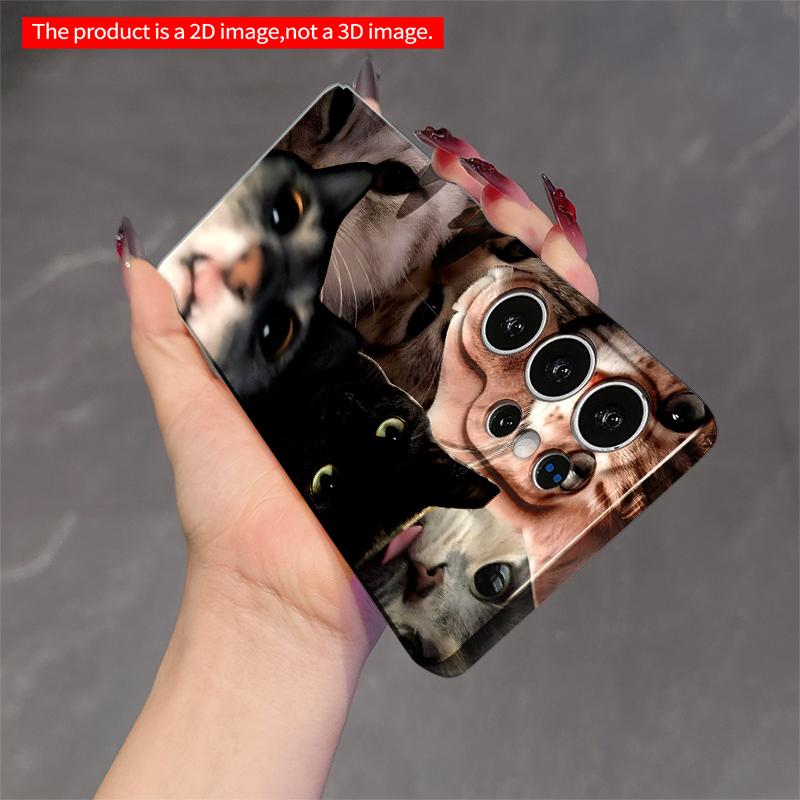 2DFlat Samsung phone case Cats Collage Phone Case Applicable to Galaxy S23 S24 S25ULTRA S26 A12 A14 A15 A16 A54 A55