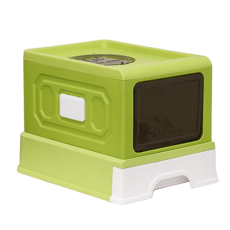 Cat Litter Box Anti-Splashing Kitten Litter Box Easy To Clean Cat Litter Tray for Medium and Large Cats