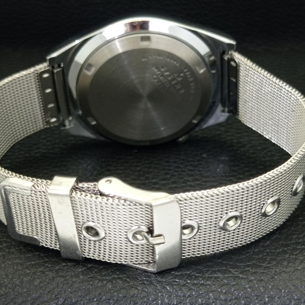 REFURBISHED VINTAGE SEIKO EXPO 70 AUTOMATIC JAPAN MENS BLUE DIAL WATCH A433582-2 R117-a433582