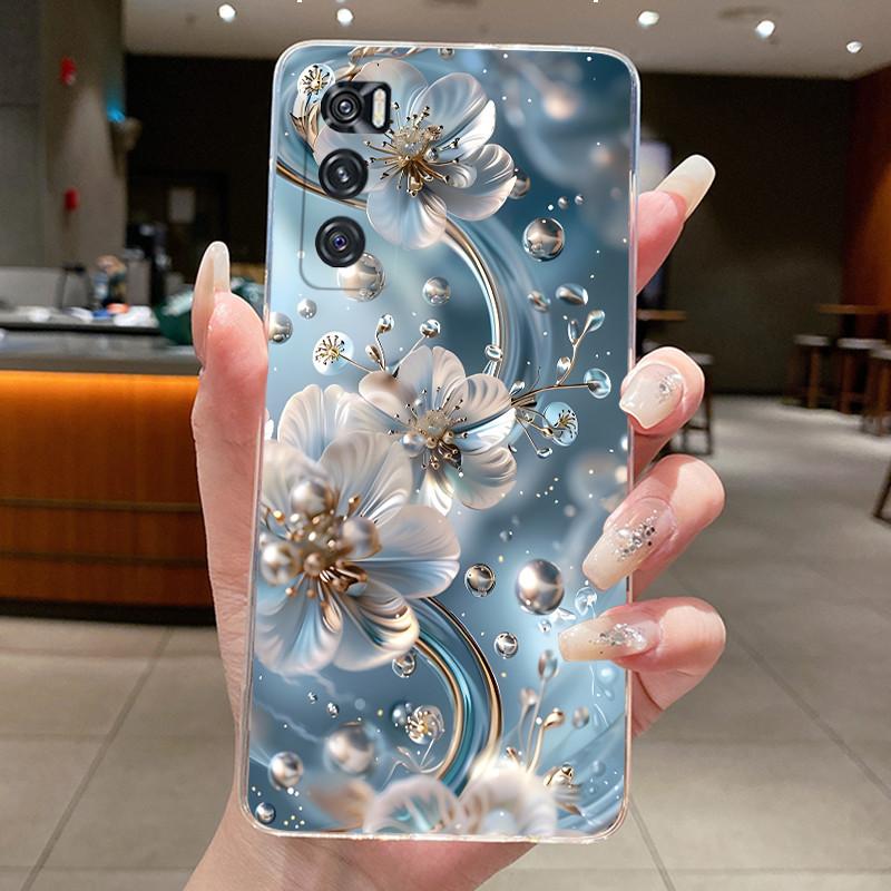 For Vivo V20 SE Y70 V20SE V2022 V2023 2020 Case Clear Back Cover Shell Fashion Butterfly Flowers Soft TPU Silicone Phone Case