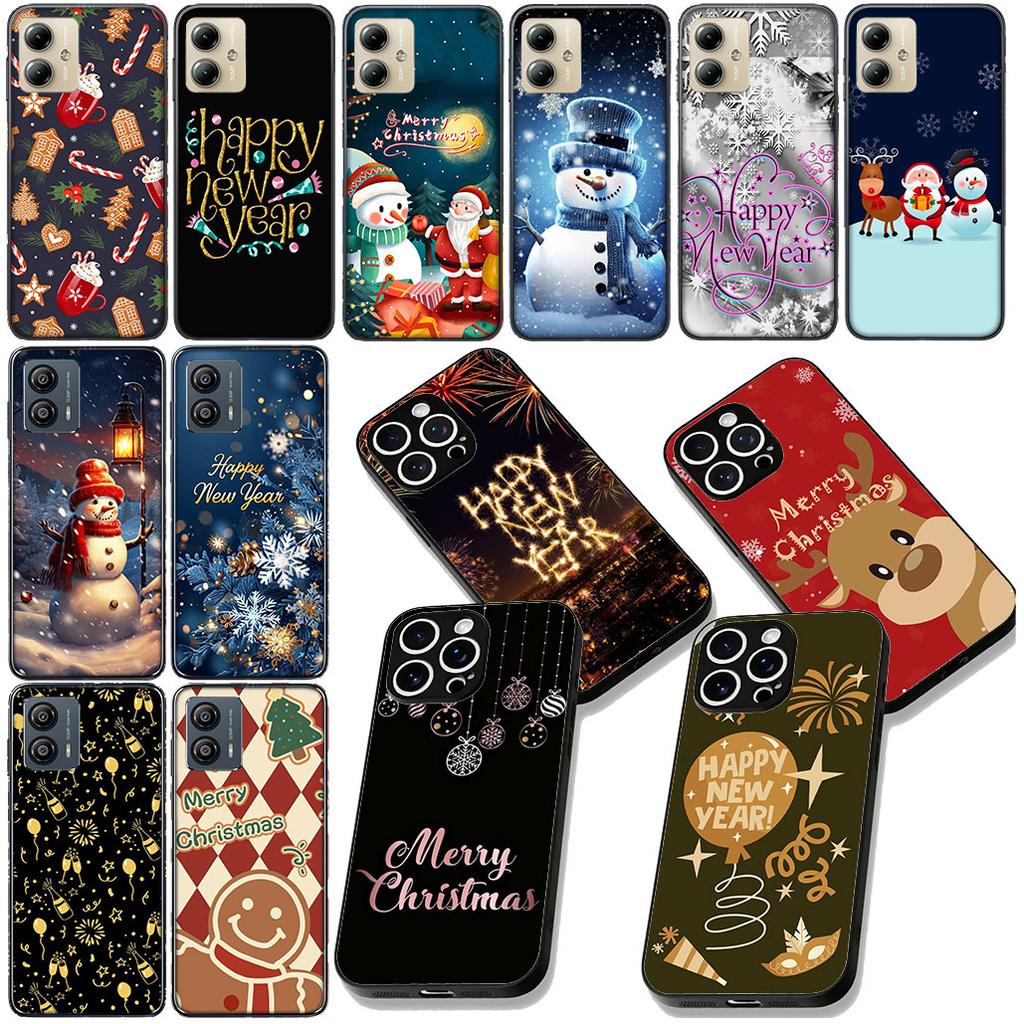 Happy New Year Christmas Tree Deer Cover for Samsung Galaxy A04 j7 J5 J2 Prime J8 A01 A02 A03 A56 A42 M06 M16 M56 M23 M55 Case