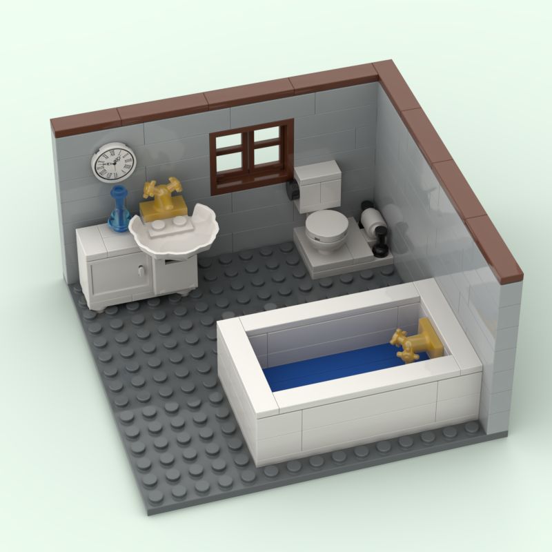 Панорамный вид Угловая комната Бар Кухня Сцена Сделай сам Сборка Праздничный подарок Украшение Строительный блок