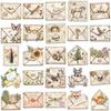 50 креативных ретро-конвертов с прозрачными ПЭТ-наклейками для журналов
