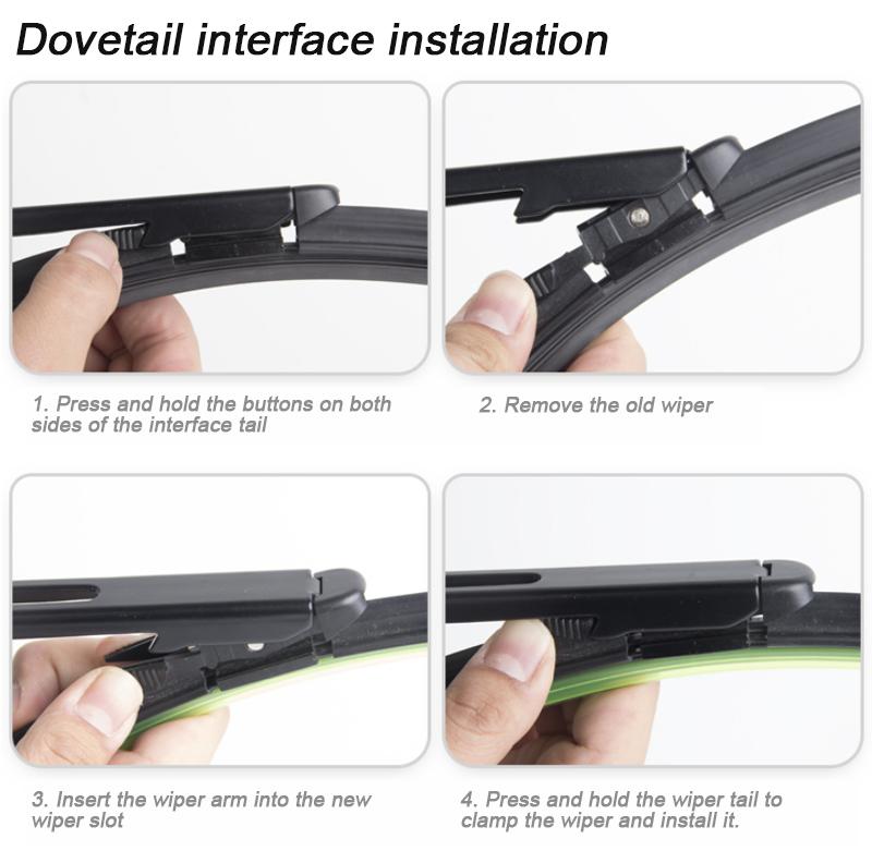 2шт автомобильные щетки стеклоочистителя для PEUGEOT 208 308 408 GT 408X 508 2008 3008 5008 E-208 E-308 E-508 E-2008 резина для лобового стекла