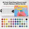 72 Color Dual-side Writing Double Head Direct Liquid Acrylic Non-Erasable Marker Pen Set Stackable Art Special Drawing Pen