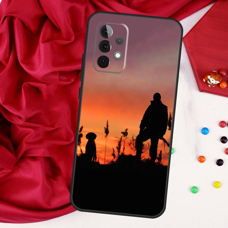 Hunter Man Fishing Dog For Samsung Galaxy A55 A53 A33 A13 A35 A15 A36 A56 A26 A16 A22 A32 A52 A54 A34 A06 A05 Case