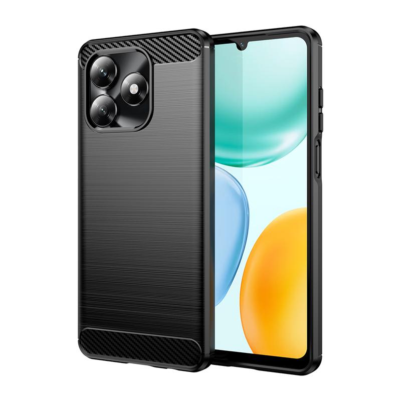 Чехол для Honor X5c Чехол для Honor X5c Ударопрочный Противоударный Мягкий Силикон Задняя крышка из углеродного волокна Для Honor X5c Чехол 6,74 дюйма