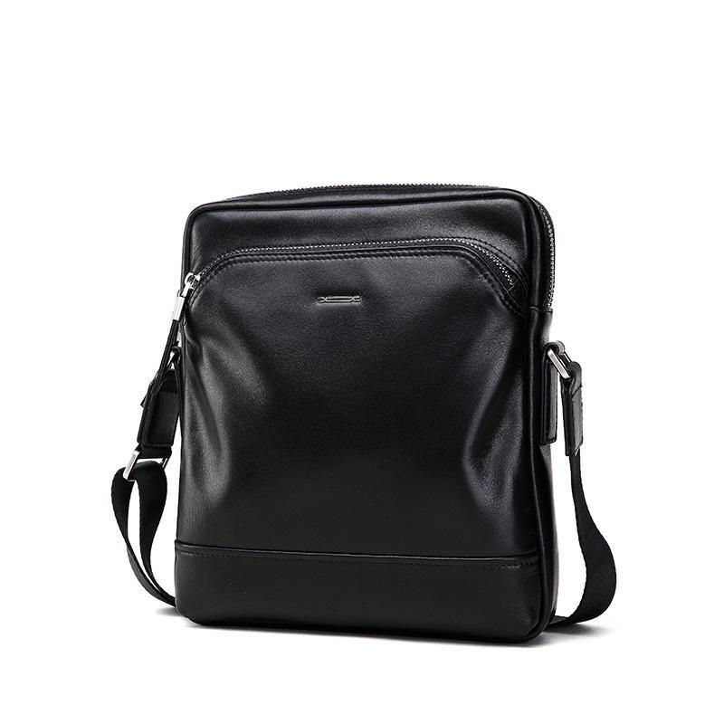 Мужская сумка через плечо из натуральной кожи — многофункциональная, мягкая и практичная деловая сумка.