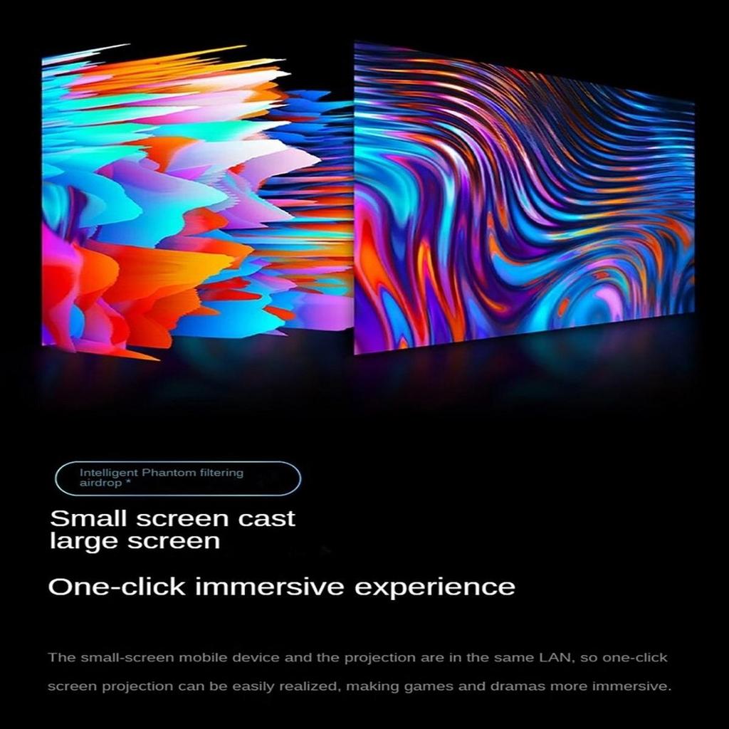 Восстановленный проектор Lenovo Xiaoxin 100, 1080P 700 ANSI люмен 2 ГБ+16 ГБ WiFi 6 Bluetooth 5.0 Автофокус Коррекция трапецеидальных искажений - Черный