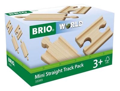 Brio WORLD Прямой трек 54мм Игрушка-поезд с 33393 (Неровный) [Деревянные рельсы]