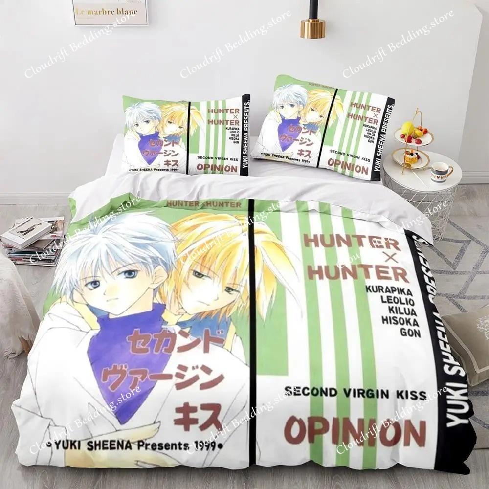 Постельное белье Hunter × Hunter Односпальное Двуспальное Полный Размер Queen King Размер Комплект Постельного Белья для Взрослых Детей Спальни Пододеяльник Комплекты 3D Печать Аниме Простыня