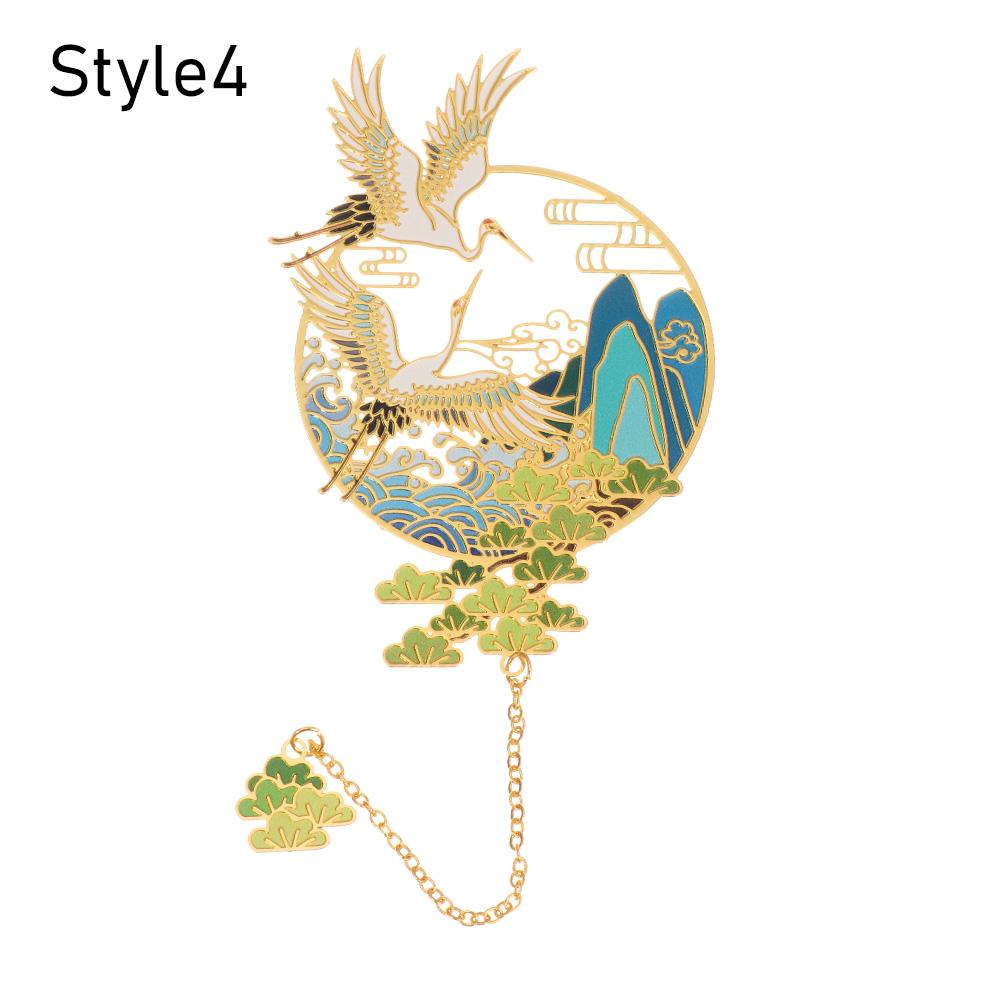 Канцелярские товары, металлический кулон в китайском стиле, ретро нумерация страниц, латунная закладка, окрашенная книжная клипса