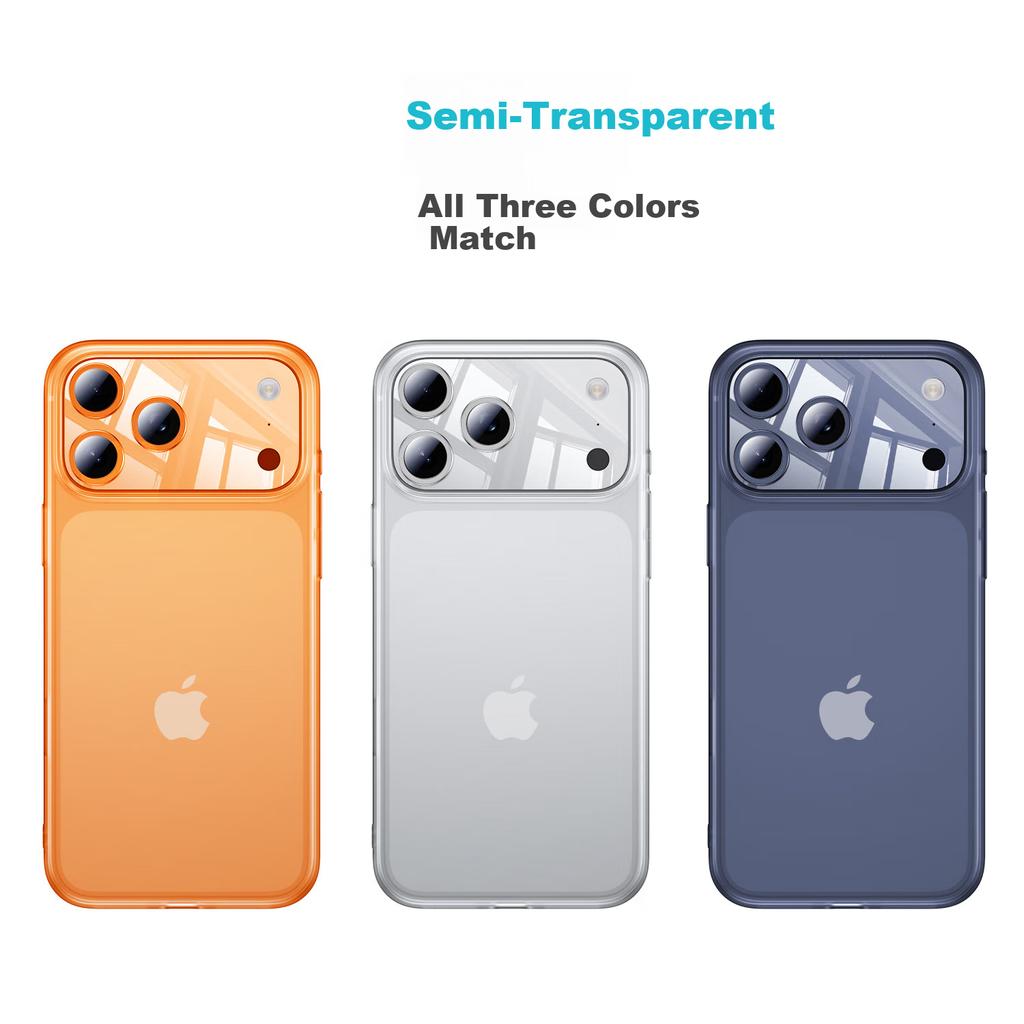 HANNUO IPhone 17 Pro Max Case, Air-Like Molecular Misty Semi-Transparent Skin-Friendly Ultra-Thin Shockproof Non-Slip Simple Design, Misty White