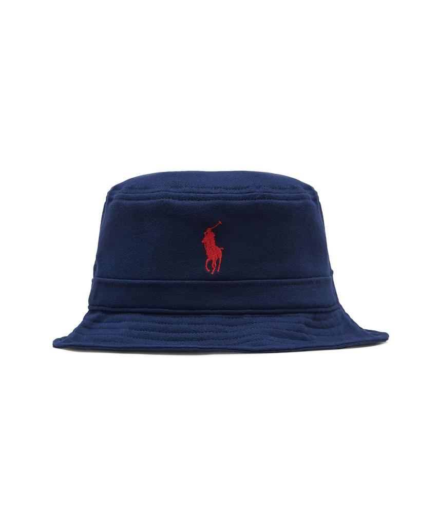 POLO RALPH LAUREN Панама-ведро из смесовой хлопковой флисовой ткани - Темно-синий