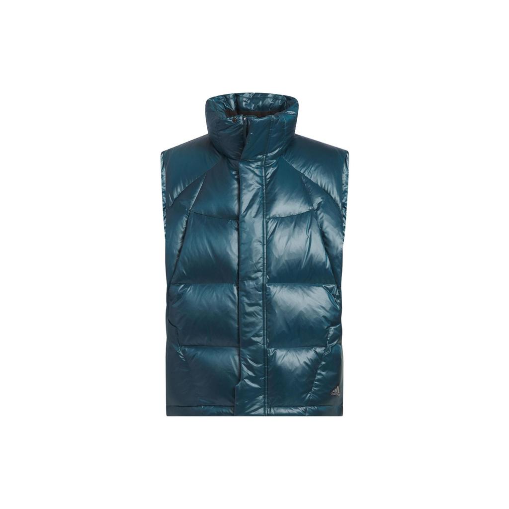adidas Пуховые жилеты Мужские Темно-синий Стойка умеренная Другое IL8913