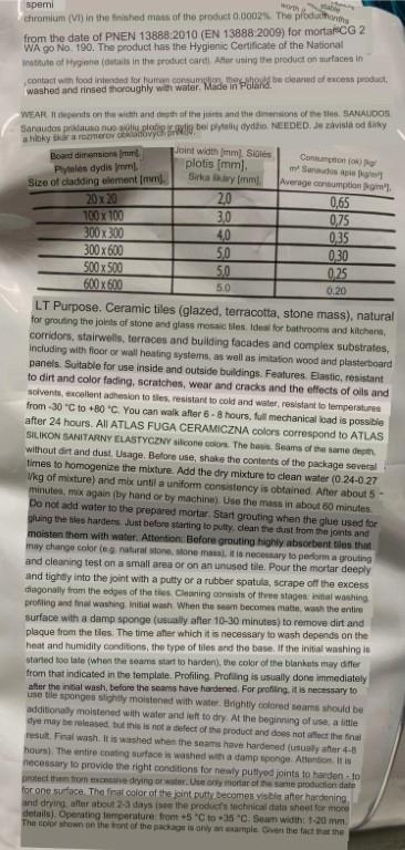 Ceramic Grout 1- 037