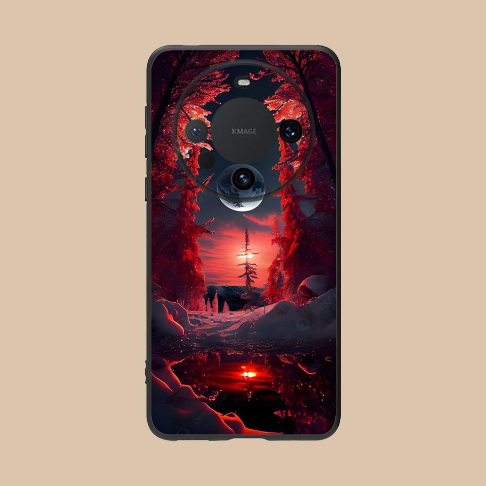 Чехол для мобильного телефона "Горный Лес" для Huawei Mate 60 50 40 30 20 10 Pro Plus Lite E 5G Цветной Печатный Чехол Роскошный Смартфон