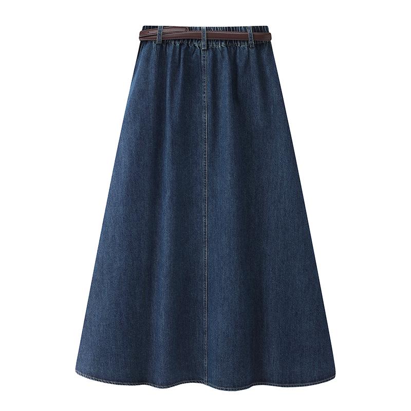 Женская джинсовая юбка-миди с высокой талией 'зонтик' - Коллекция весна/лето 2025