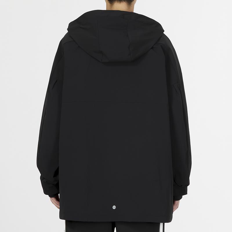 Adidas Мужская куртка с капюшоном на флисовой подкладке Essential, черная IK7681