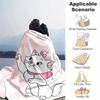 1PC Cartoon Marie Cat Butterfly Blanket, Seasonal Universal, Home Decoration, Throw, Quilt, Soft Flannel Throw Blanket, Versatile & Cozy for