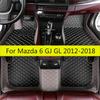Кожаные автомобильные коврики для Mazda 6 GJ GL 2018 2017 2016 2015 2014 2013 2012 Коврики Стайлинг Автомобильные аксессуары для интерьера