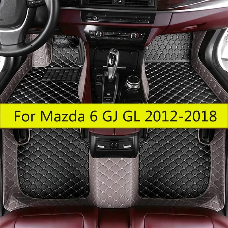 Кожаные автомобильные коврики для Mazda 6 GJ GL 2018 2017 2016 2015 2014 2013 2012 Коврики Стайлинг Автомобильные аксессуары для интерьера