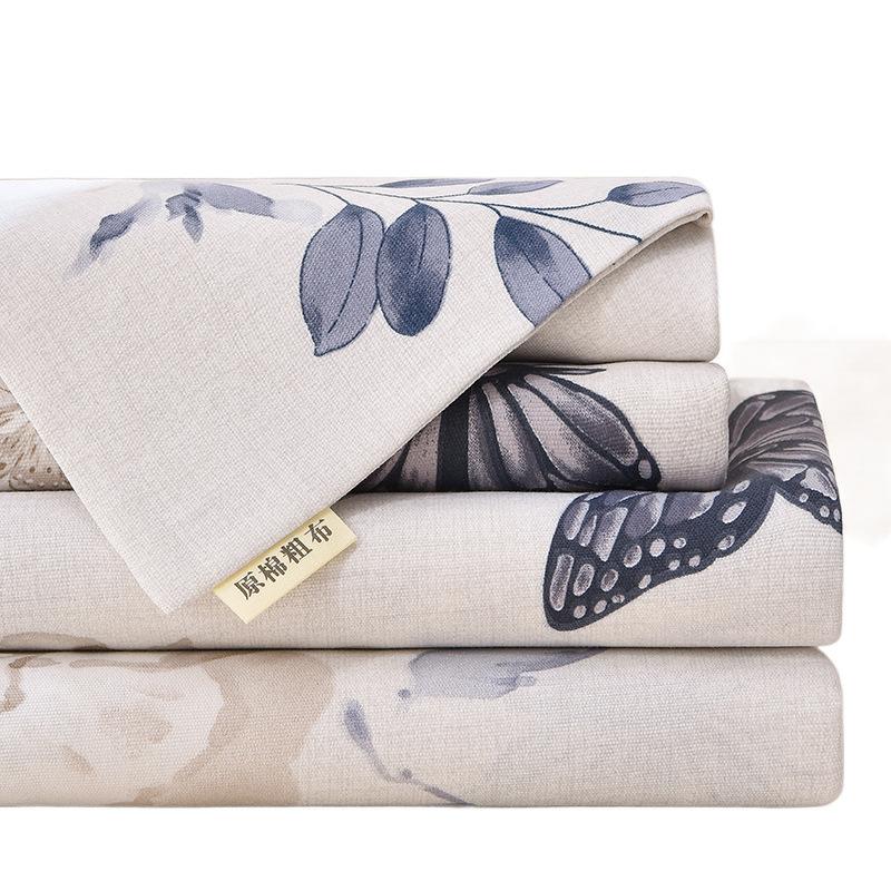 Новый мягкий коврик, старая грубая ткань, простыня из чистого хлопка, одинарное хлопковое одеяло, набор из трех предметов, хлопково-льняная подкроватная юбка, универсальный для всех сезонов